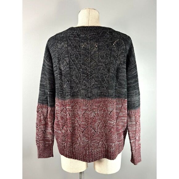 Scoop NYC Colorblock Marled Knit Sweater in M - Picture 3 of 4